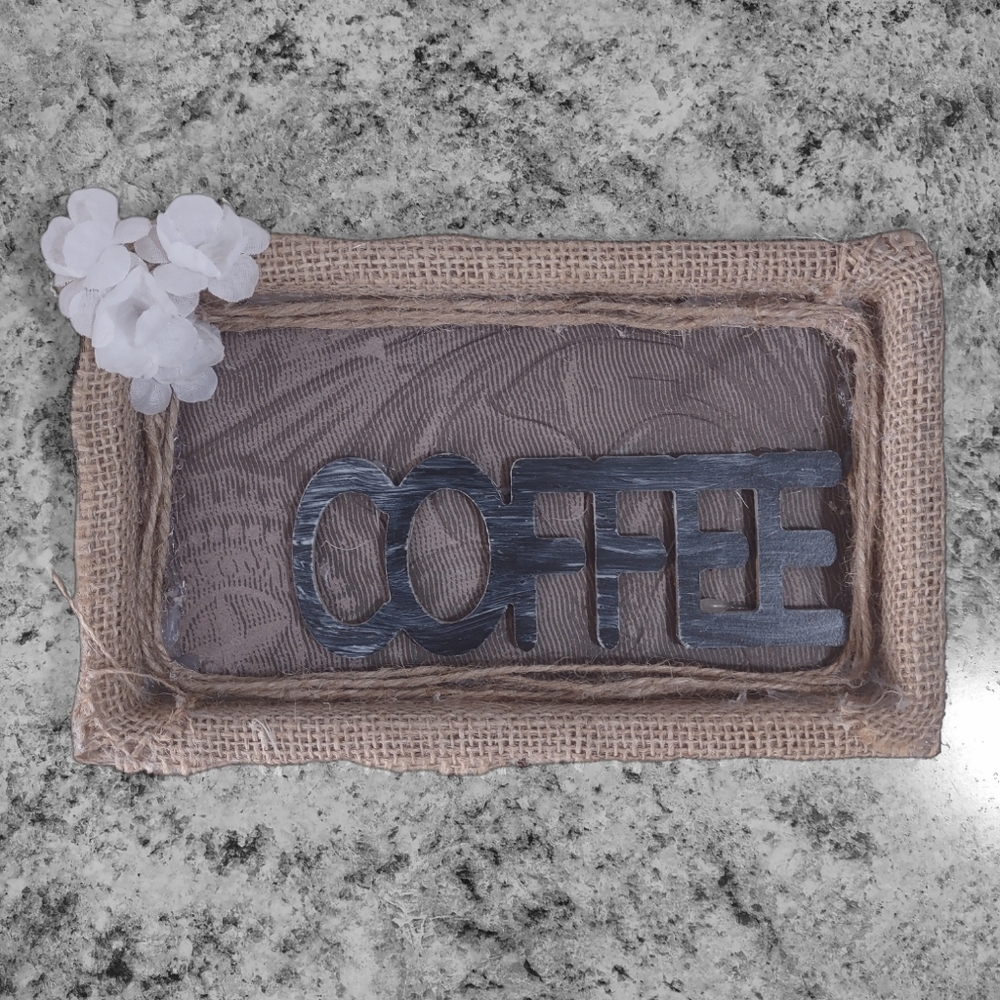Handmade Rustic Boho Kitchen Coffee Home Decor Sign
